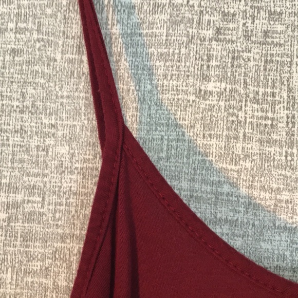 BooHoo Crop Swing Tank Top Wine sz 6 - Picture 8 of 9
